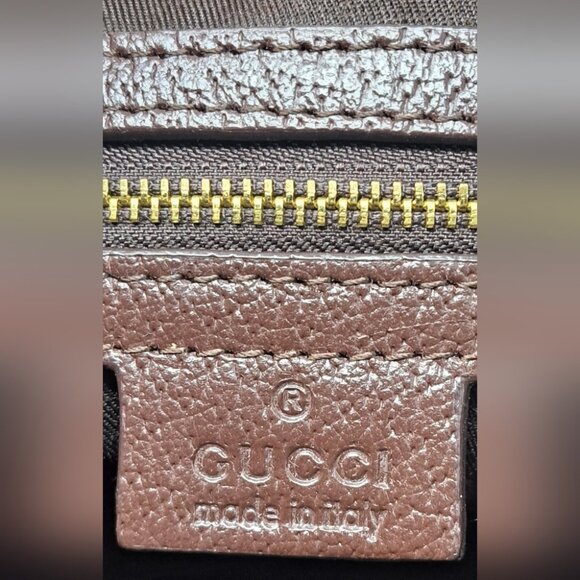 Gucci Women's GG Canvas Shelly Tote Bag Hand Bag Web Stripe Leather 137396 - Picture 4 of 16